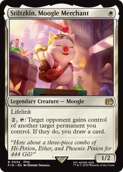 Stiltzkin, Moogle Merchant (Universes Beyond: FINAL FANTASY) Light Play Foil