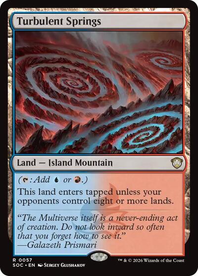 Turbulent Springs (Commander: Secrets of Strixhaven) Light Play