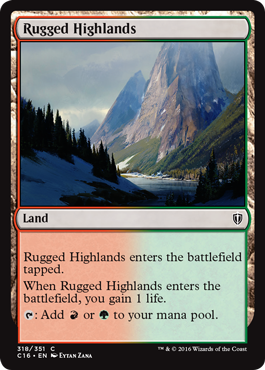 Rugged Highlands (Commander 2016 Edition) Light Play