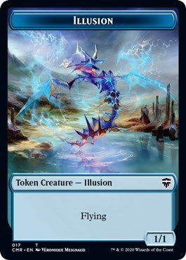 Illusion / Plant Double-sided Token (Commander Legends) Light Play