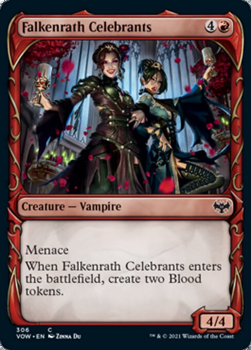 Falkenrath Celebrants (Showcase) (Innistrad: Crimson Vow) Light Play Foil