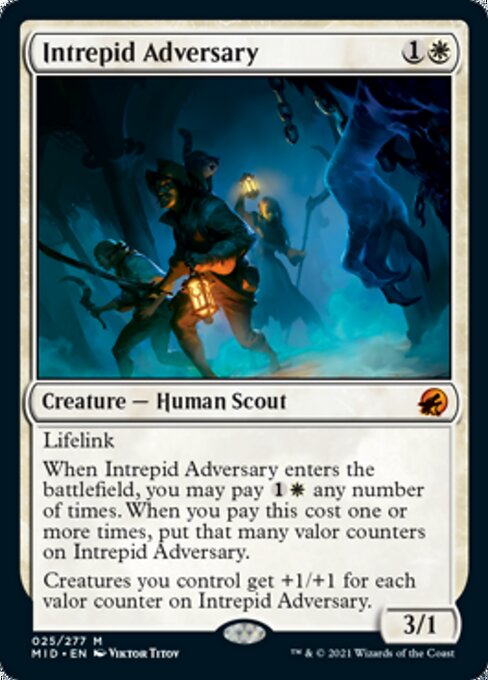 Intrepid Adversary (Innistrad: Midnight Hunt) Light Play