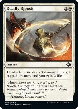 Deadly Riposte (The Brothers' War) Light Play Foil