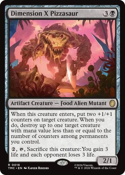 Dimension X Pizzasaur (Commander: Teenage Mutant Ninja Turtles) Light Play