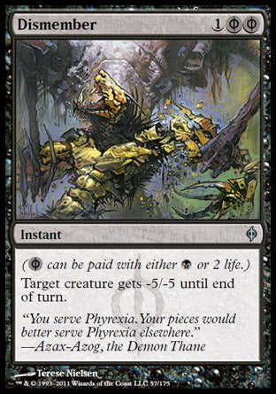 Dismember (New Phyrexia) Light Play Foil