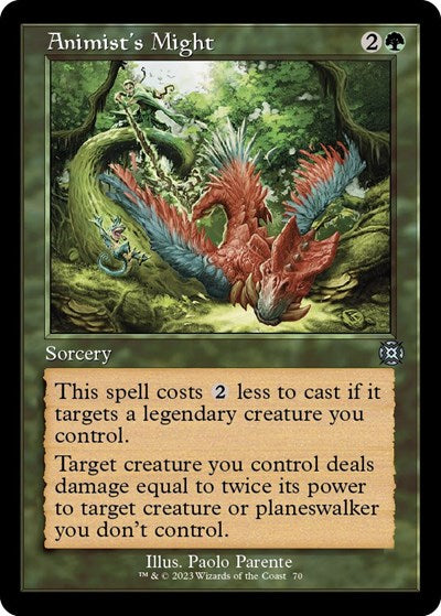 Animist's Might (Retro Frame) (March of the Machine: The Aftermath) Light Play Foil