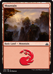 Mountain (Rivals of Ixalan) Light Play