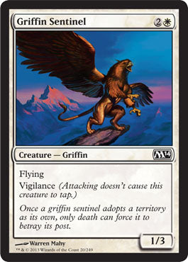 Griffin Sentinel (Magic 2014 Core Set) Light Play