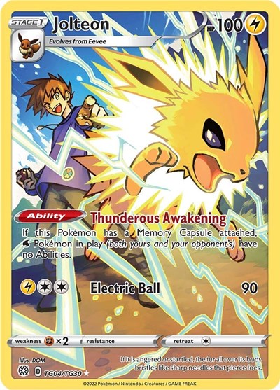 Jolteon (SWSH09: Brilliant Stars Trainer Gallery) Light Play Foil