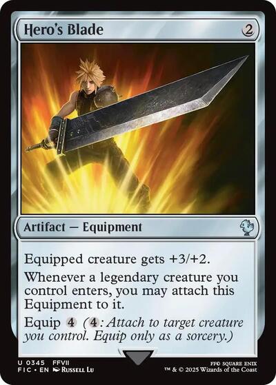 Hero's Blade (Commander: FINAL FANTASY) Light Play