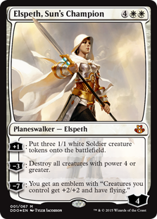 Elspeth, Sun's Champion (Duel Decks: Kiora vs Elspeth) Light Play Foil