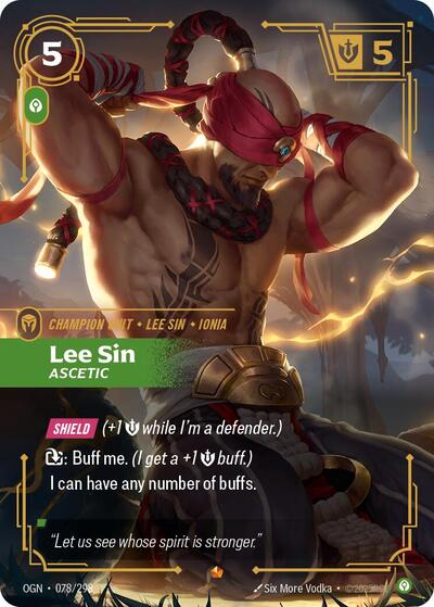 Lee Sin Ascetic (Origins) Light Play Foil