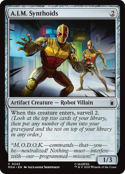 A.I.M. Synthoids (Marvel Super Heroes) Light Play Foil