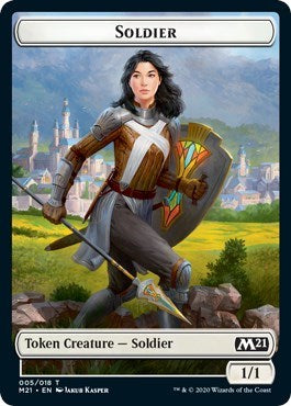 Soldier Token (Core Set 2021) Light Play