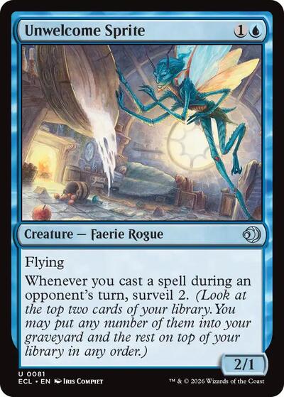 Unwelcome Sprite (Lorwyn Eclipsed) Light Play
