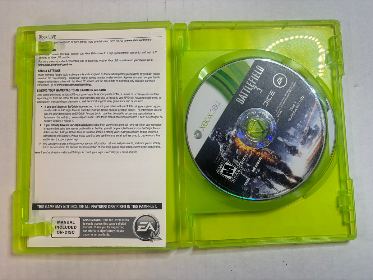 Battlefield 3 (Xbox 360) (No Manual) (Tested/Working)