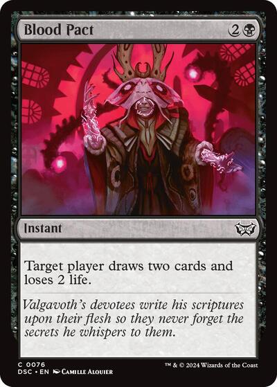 Blood Pact (Commander: Duskmourn: House of Horror) Light Play