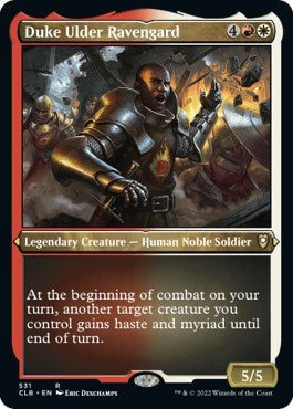 Duke Ulder Ravengard (Etched Foil) (Commander Legends: Battle for Baldur's Gate) Light Play Foil