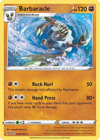 Barbaracle (SWSH02: Rebel Clash) Light Play Reverse Holofoil