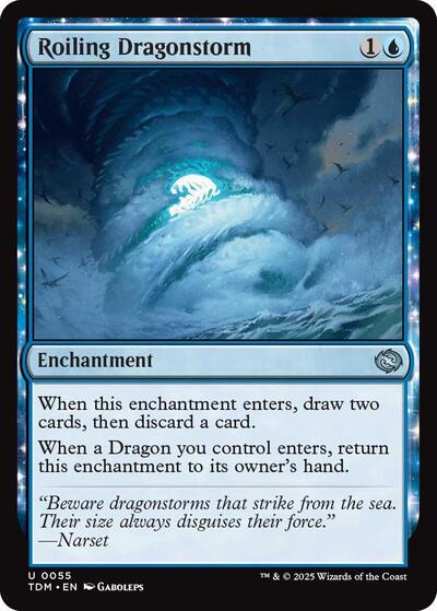 Roiling Dragonstorm (Tarkir: Dragonstorm) Light Play