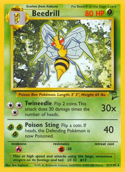 Beedrill (Base Set 2) Damaged / Poor