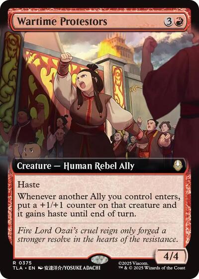 Wartime Protestors (Extended Art) (Avatar: The Last Airbender) Light Play Foil