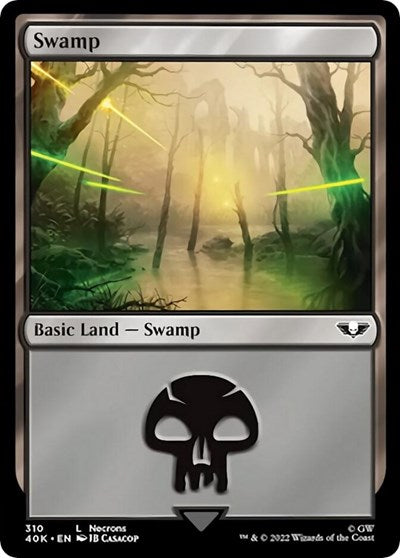 Swamp (310) (Universes Beyond: Warhammer 40K) Light Play