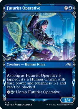 Futurist Operative (Showcase) (Kamigawa: Neon Dynasty) Light Play
