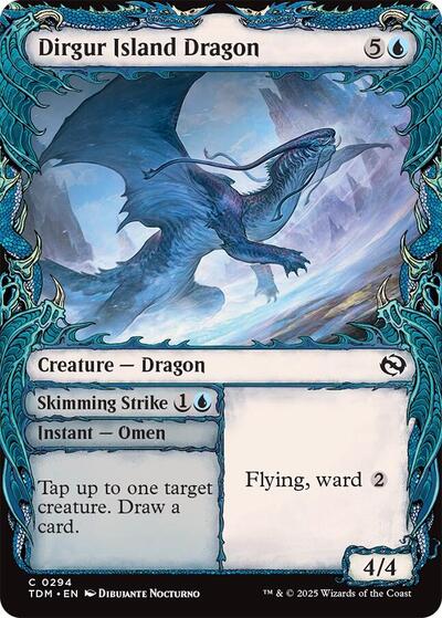 Dirgur Island Dragon (Showcase) (Tarkir: Dragonstorm) Light Play