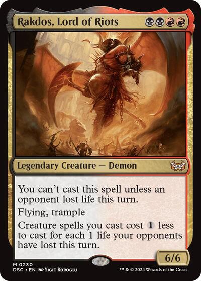Rakdos, Lord of Riots (Commander: Duskmourn: House of Horror) Light Play