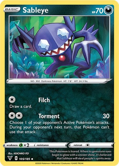 Sableye (SWSH04: Vivid Voltage) Light Play Reverse Holofoil