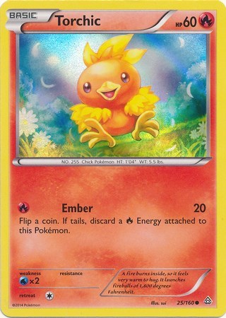 Torchic - 25/160 (Sheen Holo) (Miscellaneous Cards & Products) Damaged / Poor Holofoil