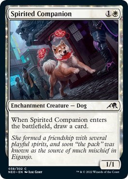 Spirited Companion (Kamigawa: Neon Dynasty) Light Play