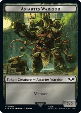Astartes Warrior (012) / Plaguebearer of Nurgle Double-sided Token (Universes Beyond: Warhammer 40K) Light Play