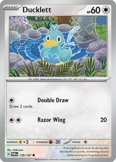 Ducklett (SV06: Twilight Masquerade) Light Play Reverse Holofoil