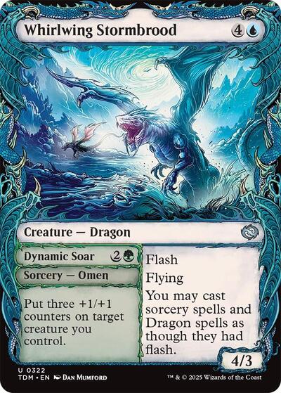Whirlwing Stormbrood (Showcase) (Tarkir: Dragonstorm) Heavy Play Foil