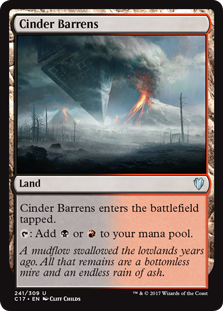 Cinder Barrens (Commander 2017) Light Play