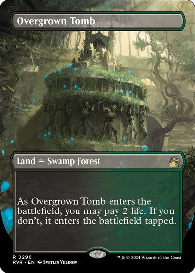 Overgrown Tomb (Borderless) (Ravnica Remastered) Light Play Foil