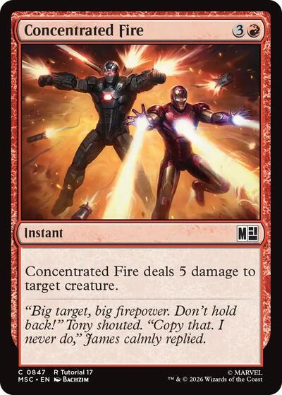 Concentrated Fire (Commander: Marvel Super Heroes) Light Play