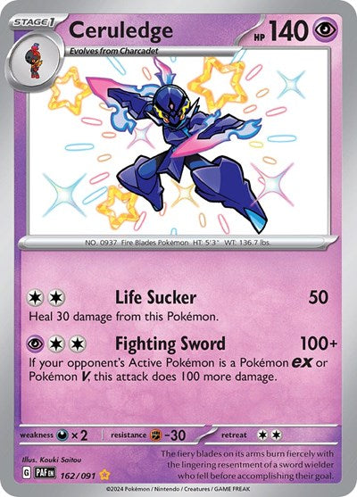Ceruledge - 162 (SV: Paldean Fates) Light Play Holofoil