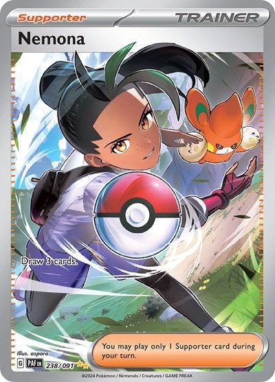 Nemona - 238 (SV: Paldean Fates) Light Play Holofoil