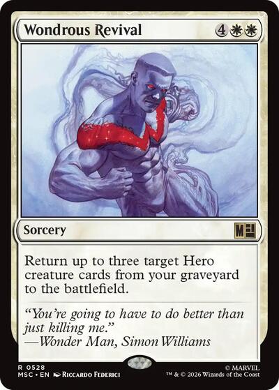 Wondrous Revival (Commander: Marvel Super Heroes) Light Play