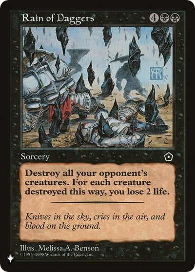 Rain of Daggers (The List) Light Play