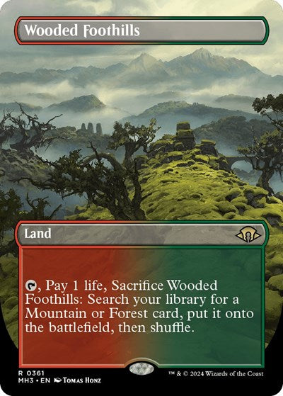 Wooded Foothills (Borderless) (Modern Horizons 3) Near Mint
