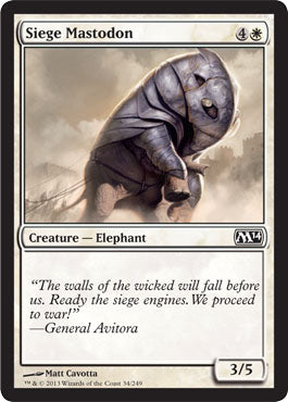 Siege Mastodon (Magic 2014 Core Set) Light Play