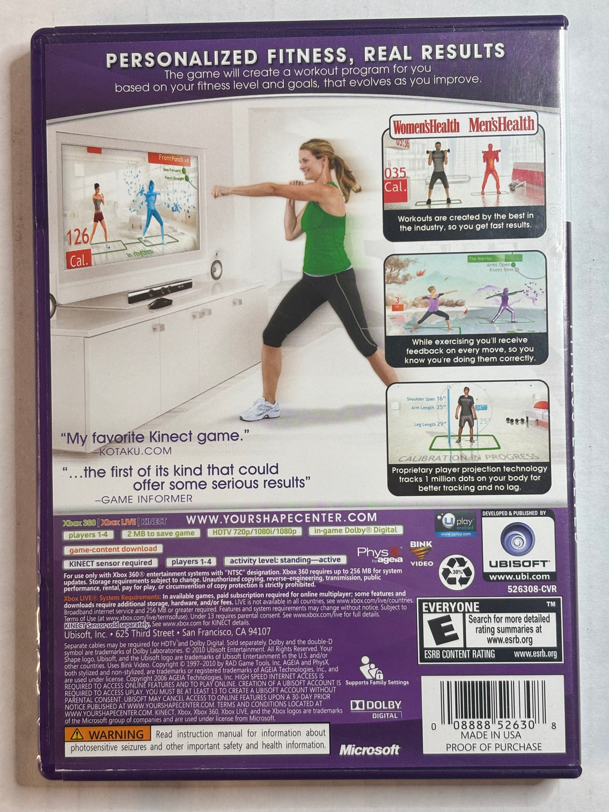 Your Shape Fitness Evolved(In-Box, Complete) (Xbox 360) (Tested and Working)