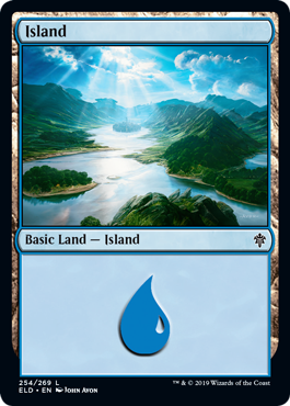 Island (254) (Throne of Eldraine) Light Play