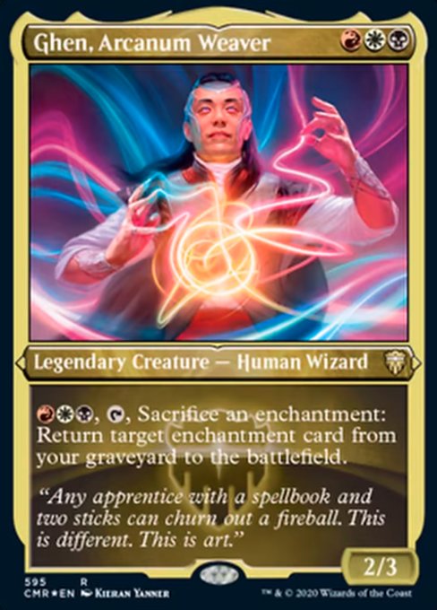 Ghen, Arcanum Weaver (Foil Etched) (Commander Legends) Light Play Foil