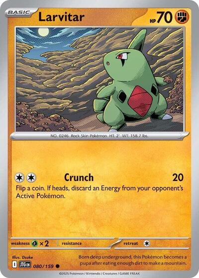 Larvitar (SV09: Journey Together) Light Play Reverse Holofoil