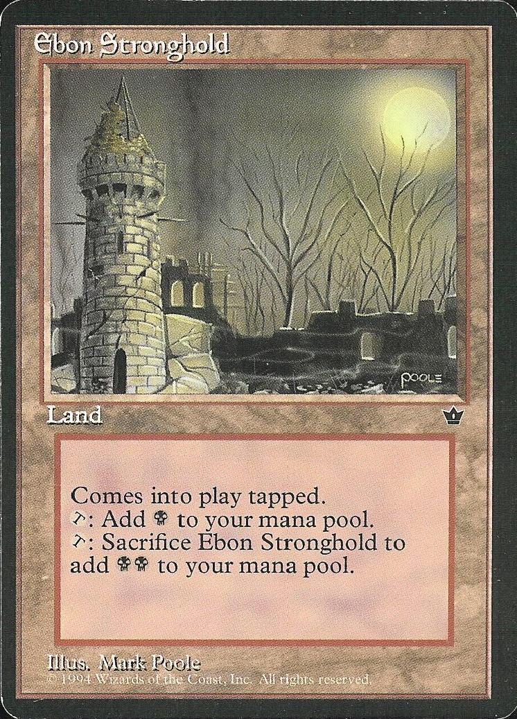 Ebon Stronghold (Fallen Empires) Light Play